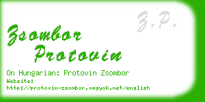 zsombor protovin business card